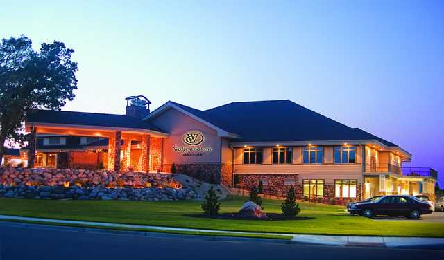 A view of the clubhouse at Wedgewood Cove Golf Club