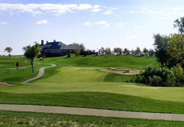 A view of the 18th green at Tiffany Greens Golf Club