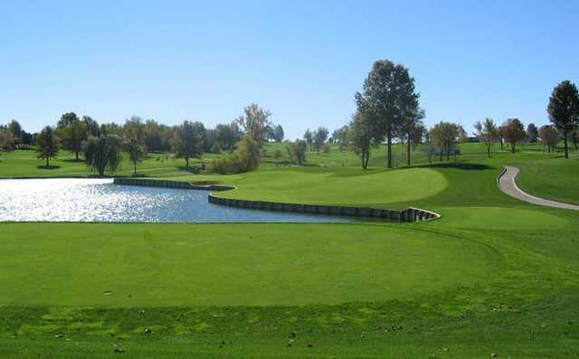 A view from a tee at Liberty Hills Golf Club