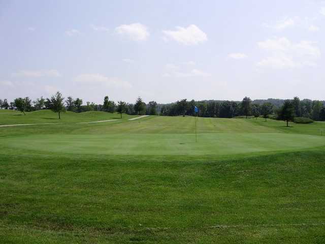 A view of the 3rd green at Meramec Lakes Golf Course