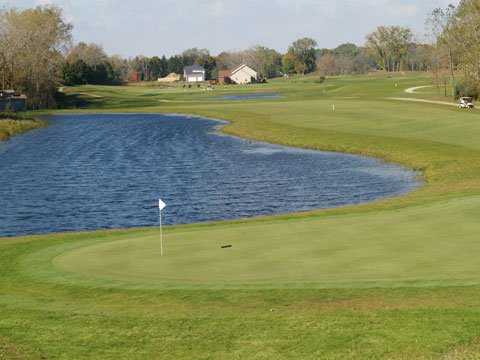 A view of green #9 at 	Buffalo Tournament Club