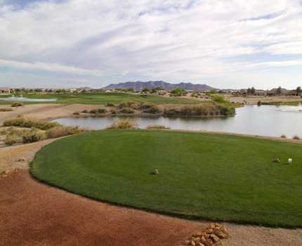 A view from a tee at Mission Royale Golf Club