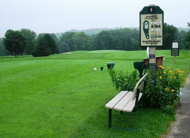 A view of the 1st tee at Baraboo Country Club