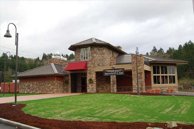 A view of the clubhouse at Auburn Golf Course