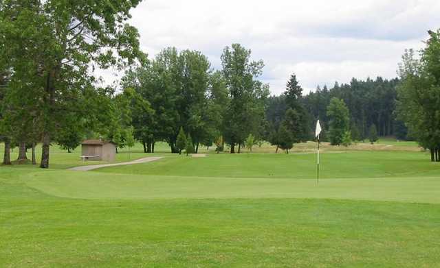 A view of a green at Tumwater Valley Golf Club