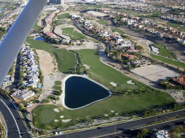 Aerial view of holes #4, #5 and #6 at Outlaw Course from Badlands Golf Club