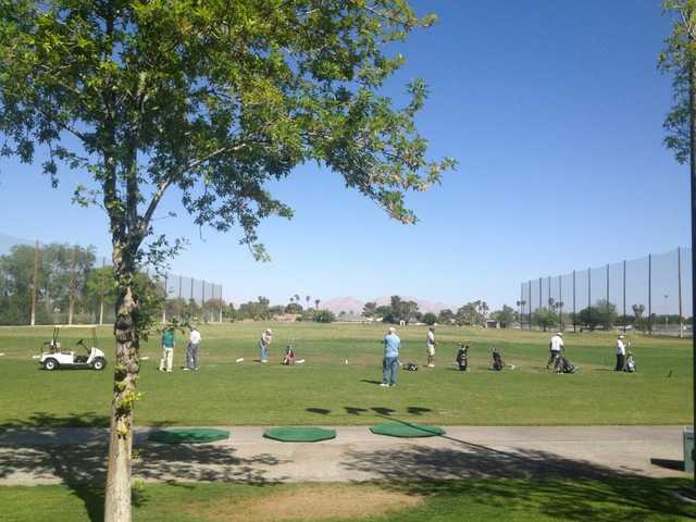 A view of the driving range at Las Vegas Golf Club