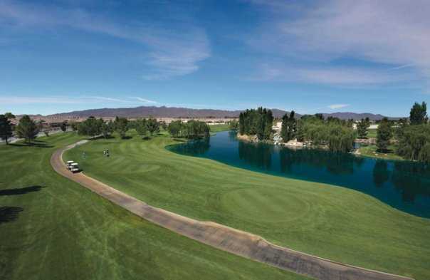 A view of the 13th hole at Mountain Falls Golf Course