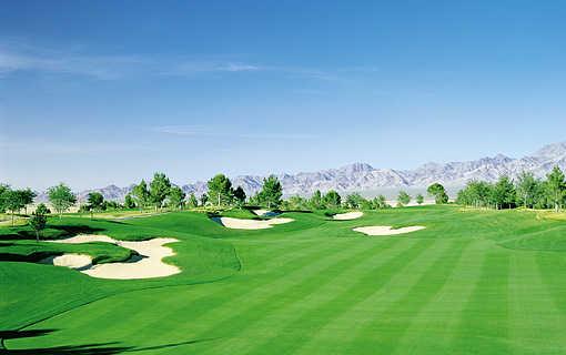 A view of a fairway at Lakes Course from Primm Valley Golf Club