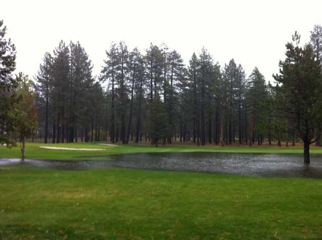 A view of hole #9 at Edgewood Tahoe Golf Course