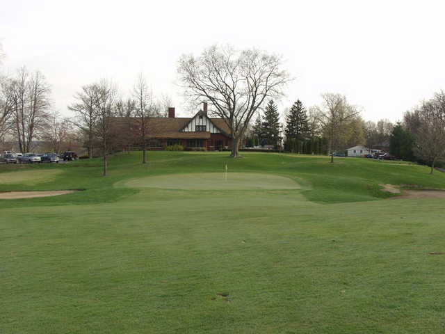 A view of hole #18 at Harrison Hills Golf & Country Club.