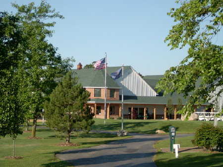 A view of the clubhouse at Deer Creek Golf Club