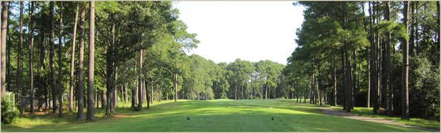 A view from a tee at Carolina Shores Golf Club