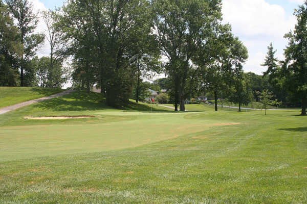 A view of the 1st green at Greensburg Country Club