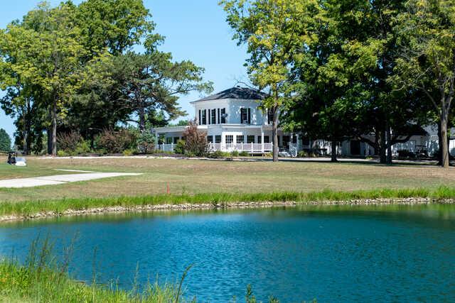 A view of the clubhouse at Golf Club of Indiana