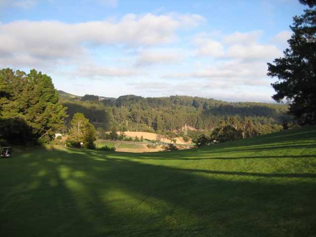 A view from the 18th hole at Lake Chabot Golf Course