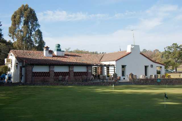 A view of the clubhouse at Lake Chabot Golf Course.