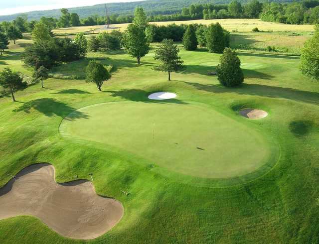 Aerial view of the 7th green from Championship course at Brooklea Golf and Country Club