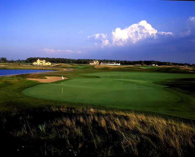 A view of green #16 at Noble Hawk Golf Links