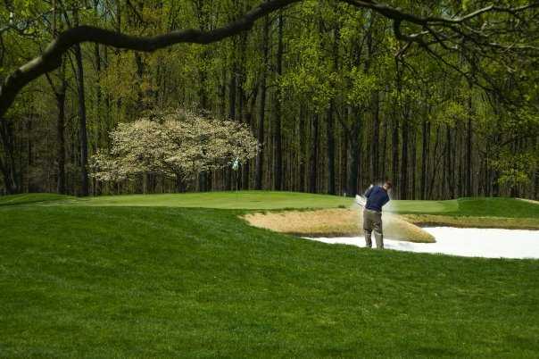 A spring view of a green at Deerfield Golf & Tennis Club