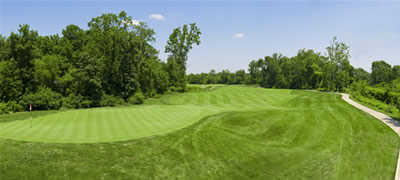 A view of the 10th green from White Clay Creek Country Club at Delaware Park