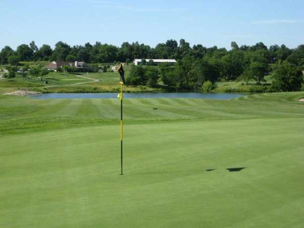 A view of a green from Championship Course at Drumm Farm Golf Club.