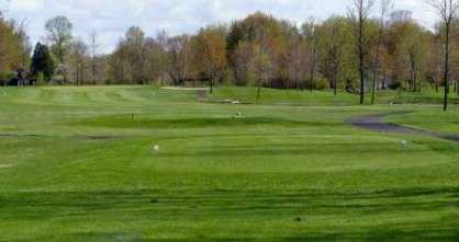 A view from the 18th tee at East Course from Rogues Roost Golf & Country Club