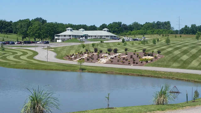 A view of the clubhouse at Woods Fort Country Club