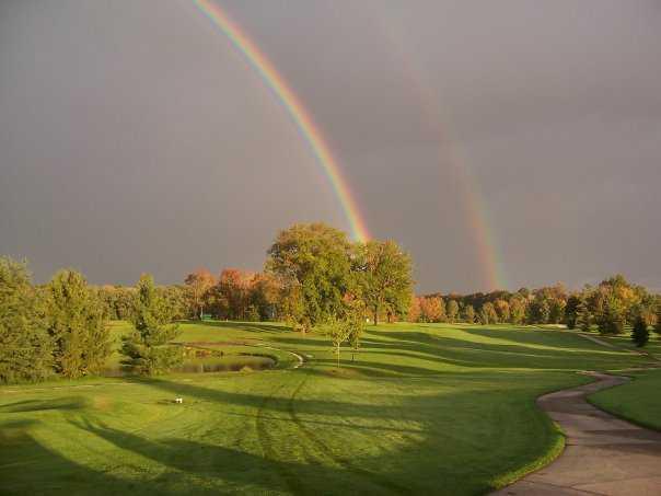 A view of rainbow over St. Denis Golf Course