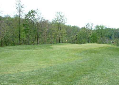 A view of the 1st green at Beech Creek Golf Course
