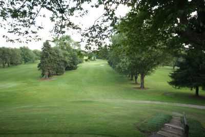A view of the 1st hole at Oakwood Country Club