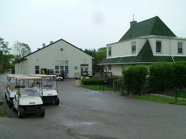 A view of the clubhouse at Hickory Sticks Golf Club