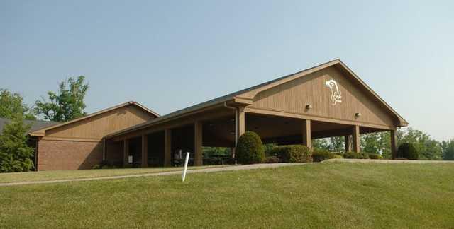 A view of the clubhouse at Eagle Trace Golf Course