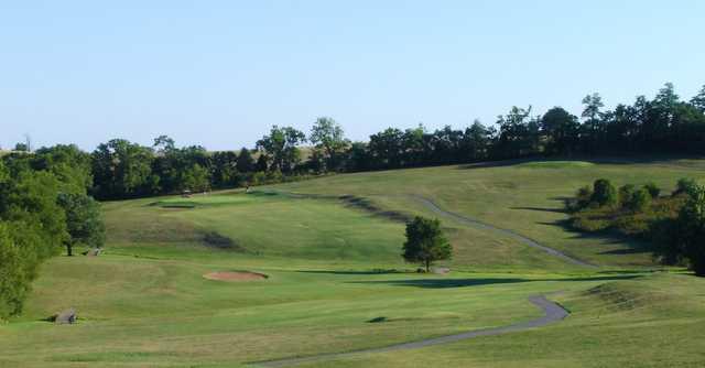 A view of a hole and fairway at Thoroughbred Golf Club at High Point
