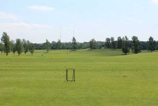 A view of the driving range at Heritage Links Golf Club