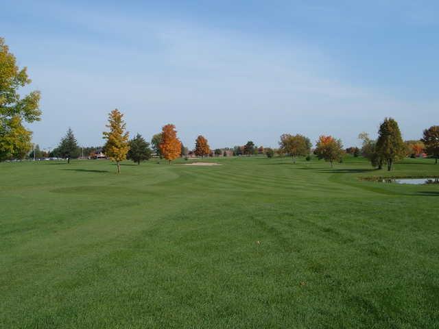 A fall view of the 9th fairway at Chisago Lakes Golf Course