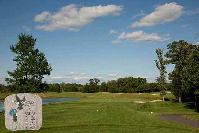 A view of green #3 at Refuge Golf Club