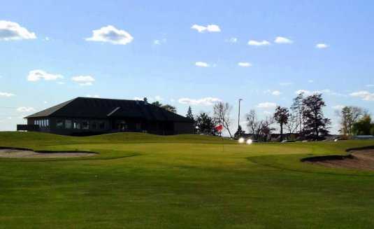 A view of the 9th hole at Red Golf Course from Ponds Golf Club
