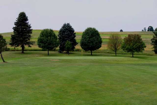 A view of green #15 at Clarion Oaks Golf Course