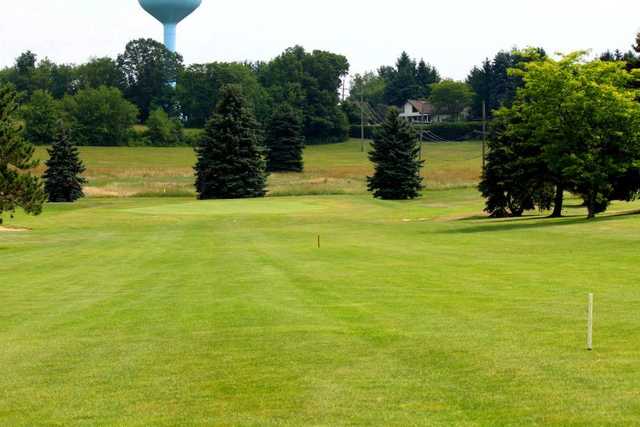 A view of the 10th hole at Clarion Oaks Golf Course