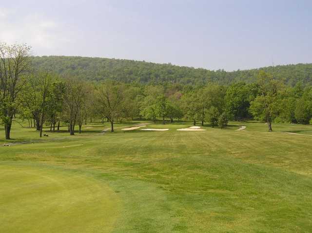 A view of fairway #17 at Sportsman's Golf Course