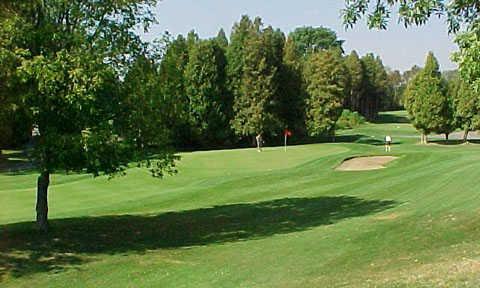 A view of the 9th green at Harmony Creek Golf Club