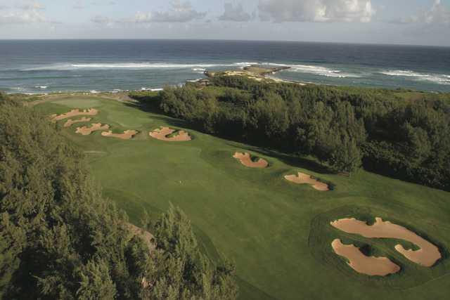 Palmer Course at Turtle Bay - Aerial view of the 17th hole