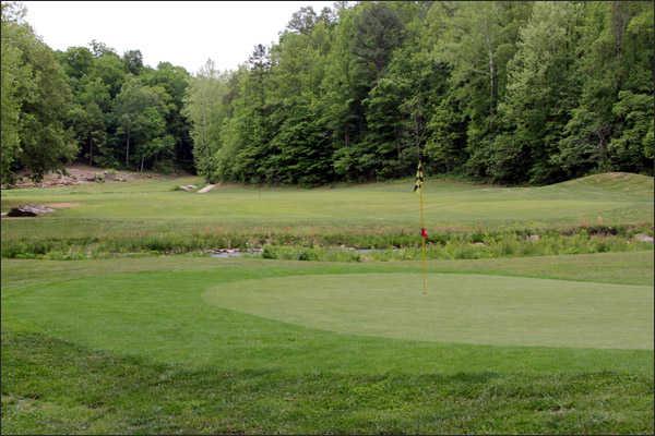 A view of hole #8 at Sag Hollow Golf Club