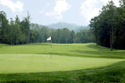 A view of green at Hidden Cove Golf Course from Grayson Lake State Park