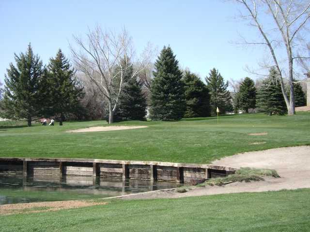 A view of a green at Barn Golf Club
