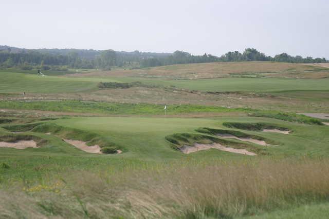 The 165-yard ninth is the shortest hole at Erin Hills GC, which is the site of the 2017 U.S. Open. 