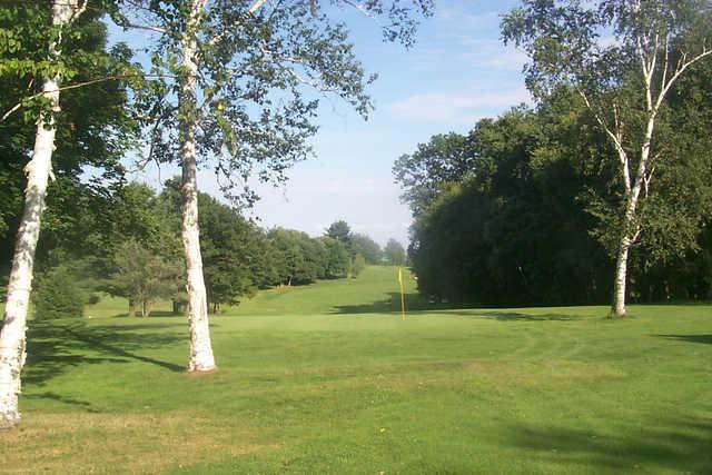 A sunny view of a green at Agawam Municipal Golf Course