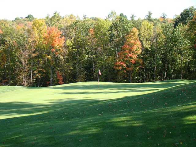 A fall view of green at Heather Hills Golf Club