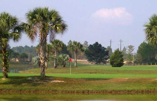 A view of a green at Bay Dunes Golf Club